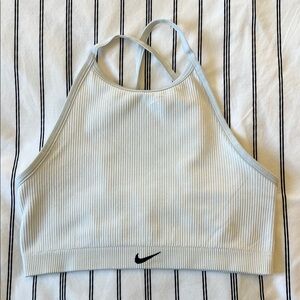 Nike Women's Ribbed White Sports Bra